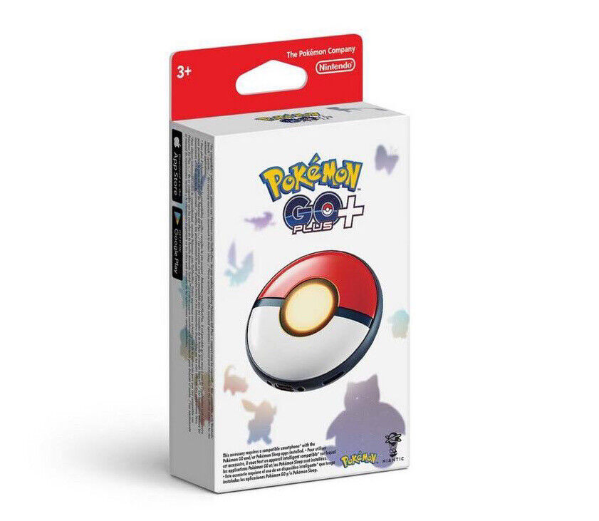 Product packaging for Nintendo's Pokemon GO Plus Plus, an accessory for the Pokemon GO and Pokemon Sleep mobile app video games.